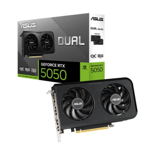 VGA(การ์ดจอ) ASUS DUAL GEFORCE RTX 5050 OC EDITION - 8GB GDDR6 (DUAL-RTX5050-O8G) (3Y)